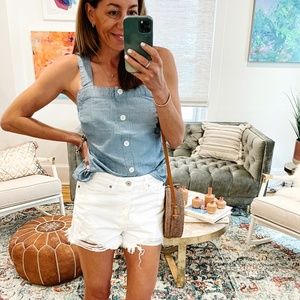J.Crew Factory Chambray button-front tank top